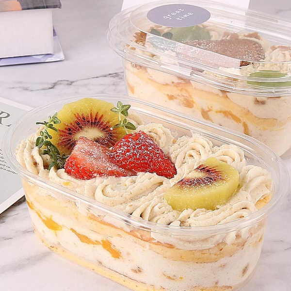 Hộp pet oval 450ml - XY150 (15*9*6 cm)