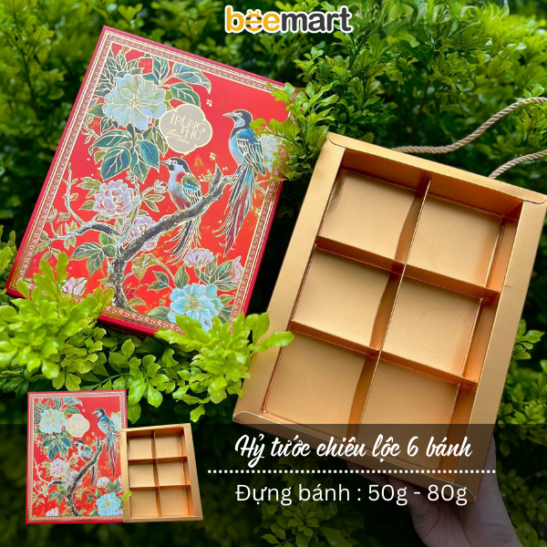 Bộ túi hộp trung thu 6 bánh các mẫu