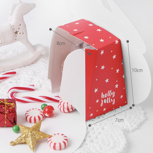 Túi đựng bánh có quai xách hình ông già Noel 19x17cm (10c)