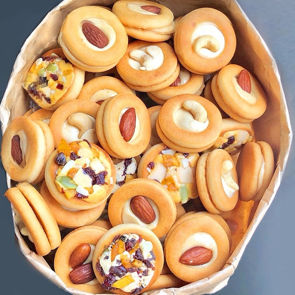 Set bánh quy sữa hạt 2 lớp