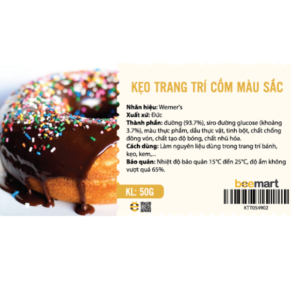 Kẹo trang trí cốm màu sắc 50gr