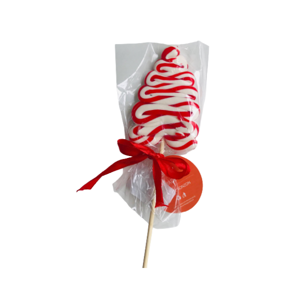 Kẹo cây thông đường Giáng sinh màu đỏ 6cm