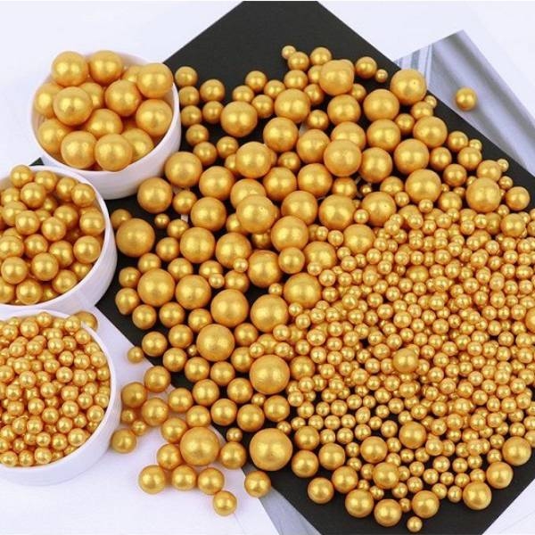 Kẹo trang trí bi vàng mix size 50g