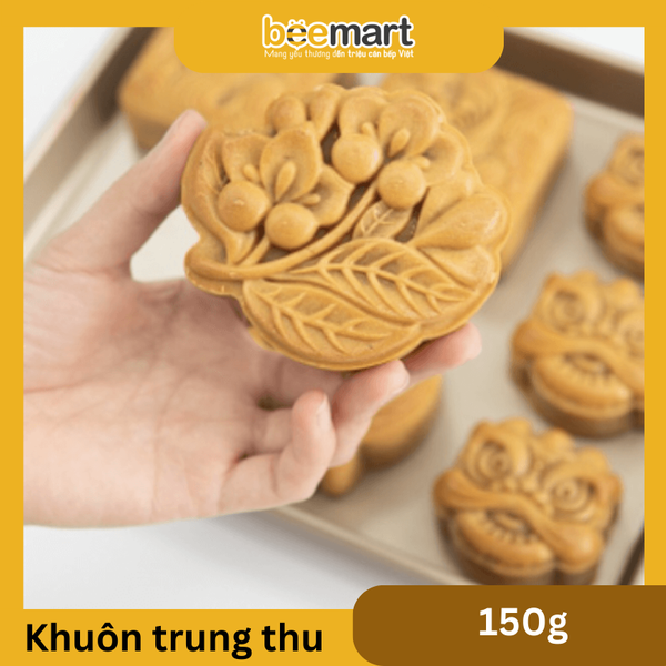 Khuôn trung thu lò xo mai tứ quý 1 mặt 150g