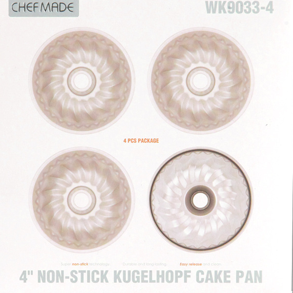 Khuôn chiffon hoa 4 inch (set 4 khuôn ) Chefmade WK9033-4