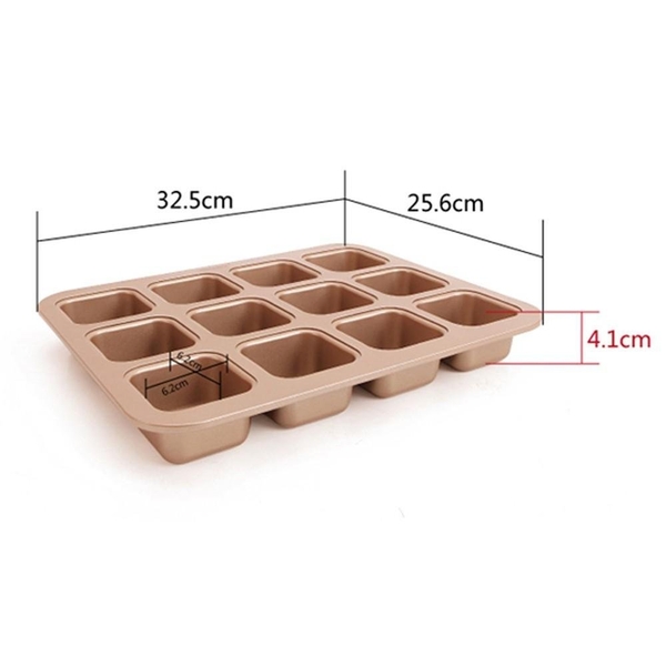 Khuôn nướng bánh 12 ô vuông Chefmade WK9149