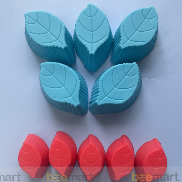 Khuôn thạch mẹ con hình chiếc lá (10 chiếc)