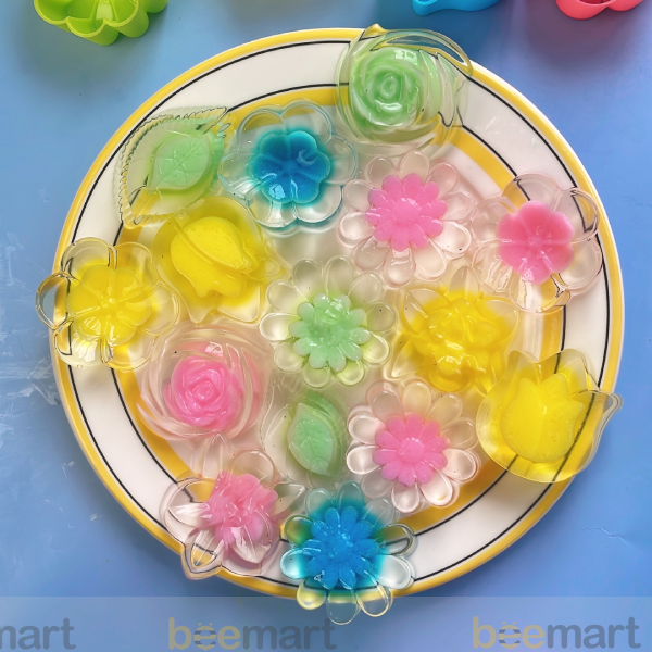 Khuôn thạch mẹ con hình hoa 6 cánh (10 chiếc)