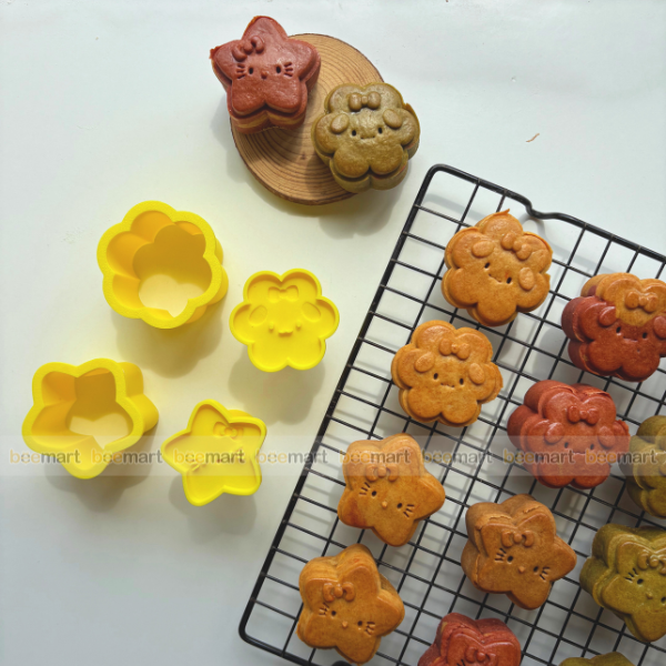 Khuôn nhấn bánh trung thu ngôi sao ngộ nghĩnh