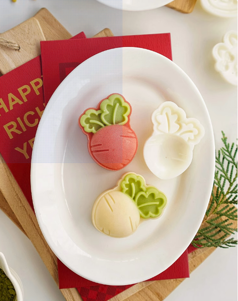 Khuôn lò xo 1 mặt hình củ cải 50g