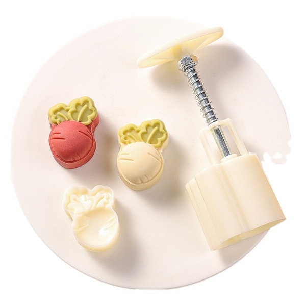 Khuôn lò xo 1 mặt hình củ cải 50g