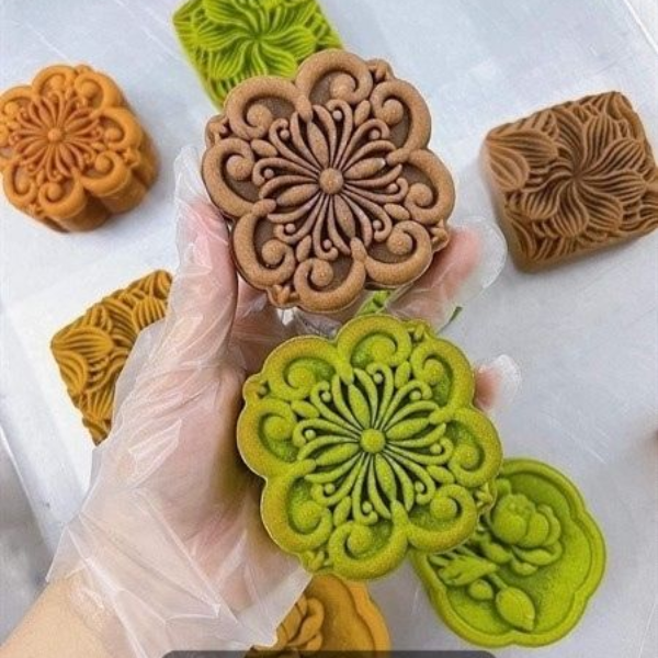 Khuôn trung thu hoa mẫu đơn 1 mặt