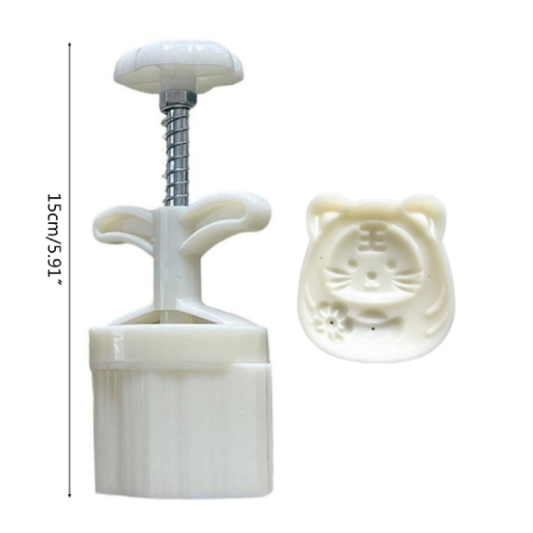 Khuôn trung thu lò xo 75g 1 mặt mèo hoa