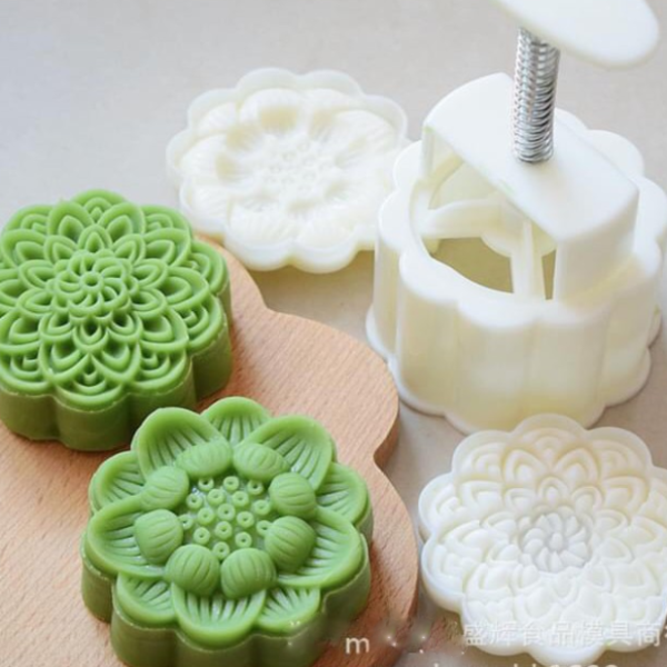 Khuôn trung thu tháp sen 2 mặt 150g