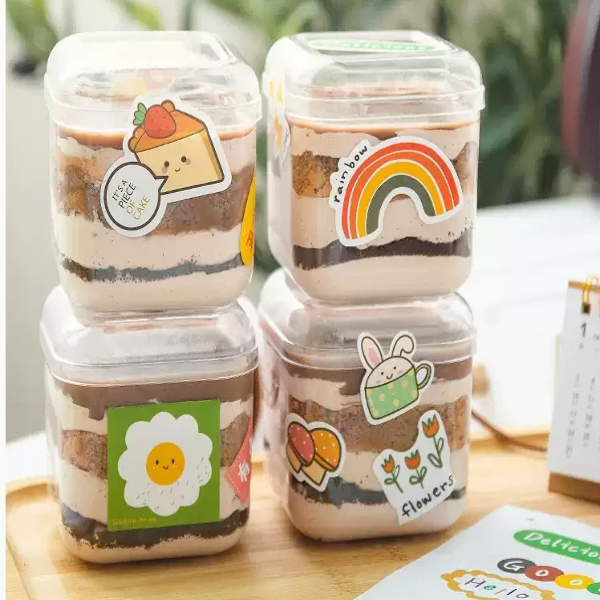 [Thùng] Ly nhựa PS vuông nắp bầu 250ml-2013 (240c/ thùng)