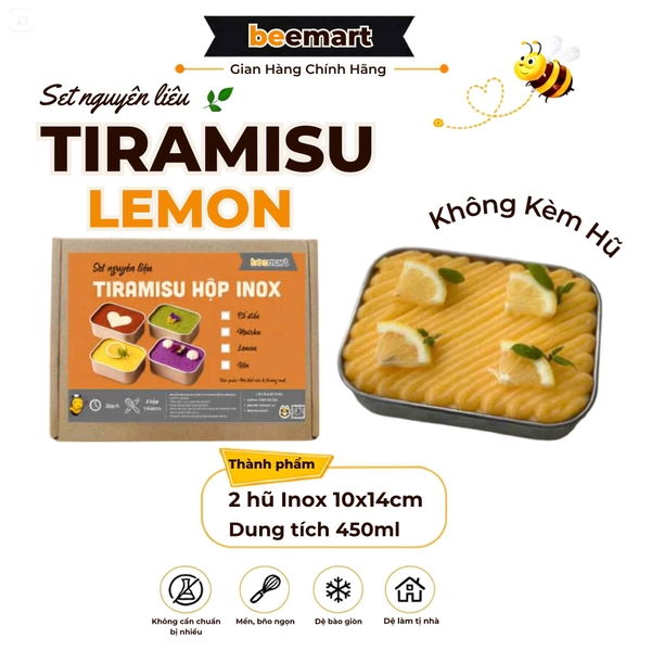 [SNL] Tiramisu hộp thiếc chữ nhật ( thành phẩm 2 hộp) Giao toàn quốc