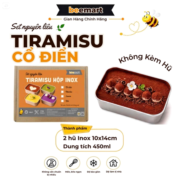 [SNL] Tiramisu hộp thiếc chữ nhật ( thành phẩm 2 hộp) Giao toàn quốc