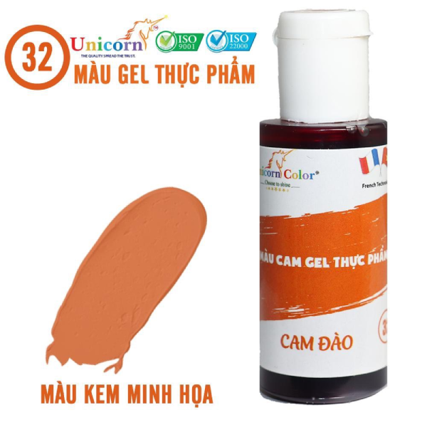 Màu thực phẩm gel cam đào Unicorn Color 28g
