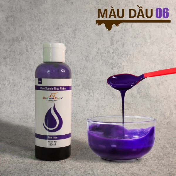 Màu dầu pha socola Unicorn Tím than 80g