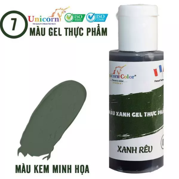 Màu thực phẩm gel xanh rêu Unicorn Color 28g