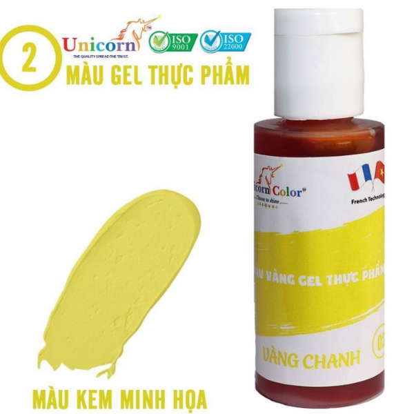 Màu thực phẩm gel vàng chanh Unicorn Color 28g