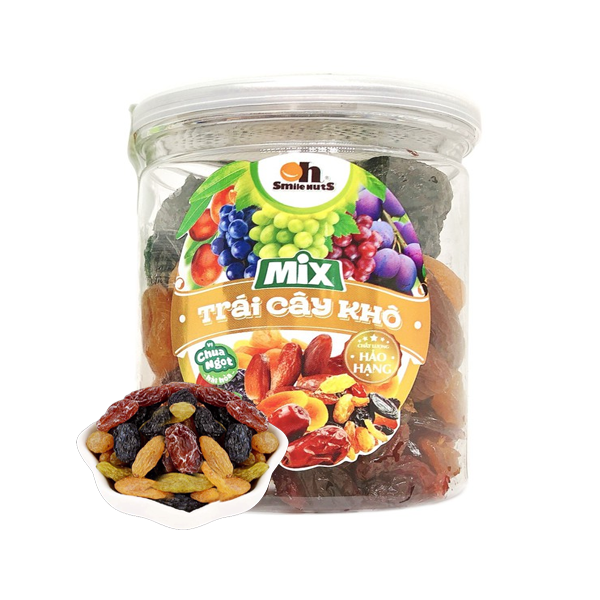Mix táo đỏ - mận - chà là - nho hũ 240g Smile