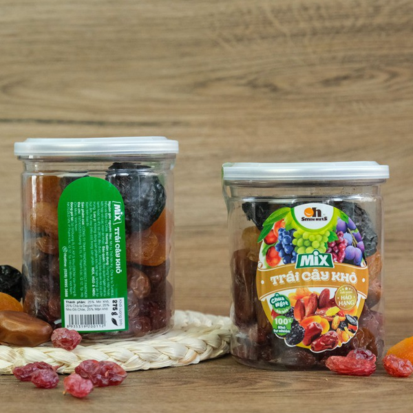 Mix táo đỏ - mận - chà là - nho hũ 240g Smile