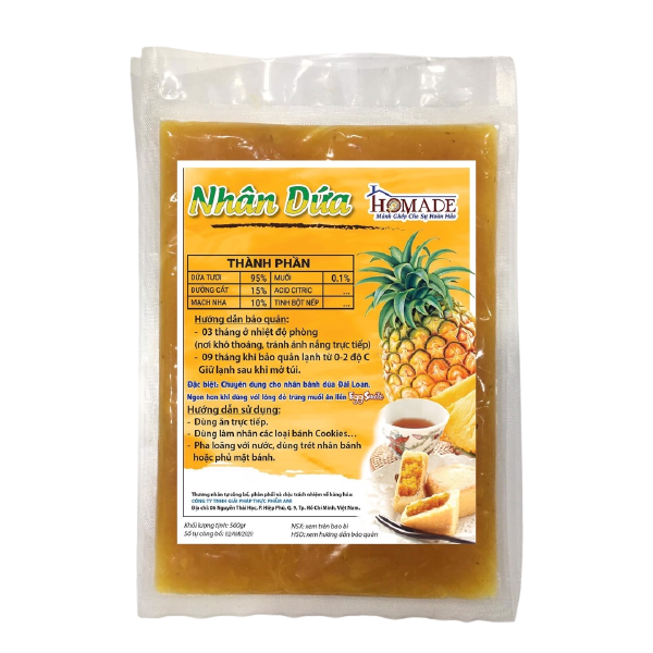Nhân dứa sên sẵn nhãn vàng 1kg