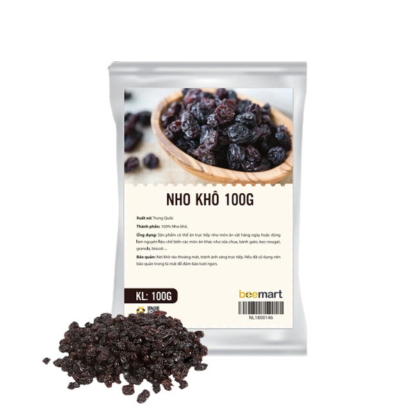 Nho khô đen 100gr