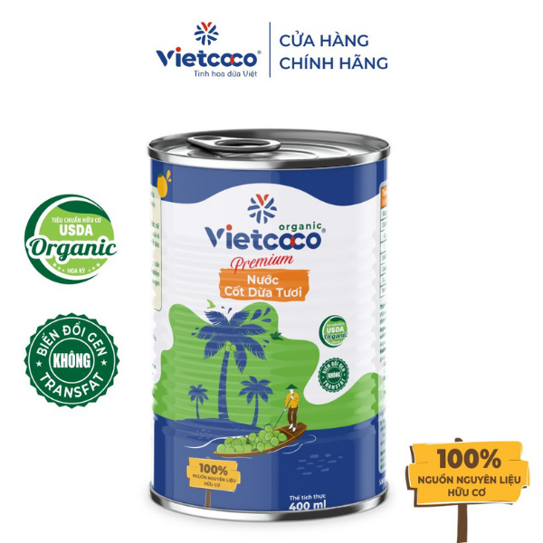 Nước Cốt Dừa Hữu Cơ VietCoco 400ml