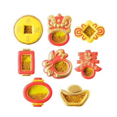 Set 8 khuôn cookie Tết nhấn lỗ