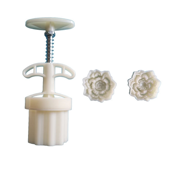 Khuôn trung thu lò xo 2 mặt sen tuyết 50g