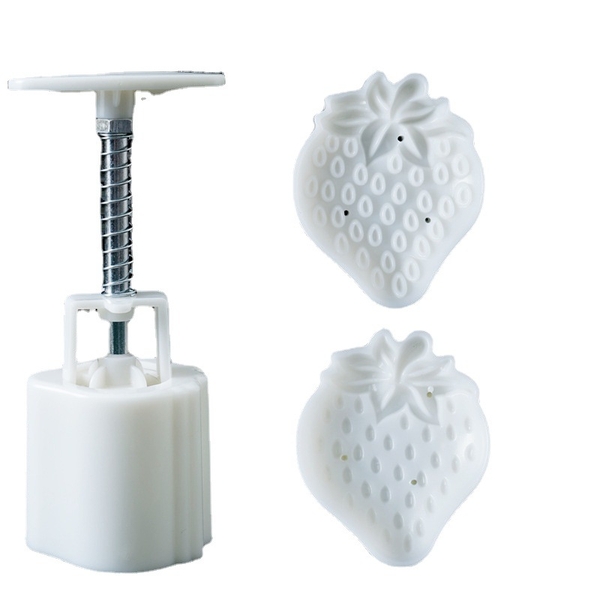 Khuôn lò xo 2 mặt hình quả dâu 50g