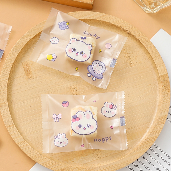 Túi đựng cookies thỏ sắc màu 7*10 (20c)