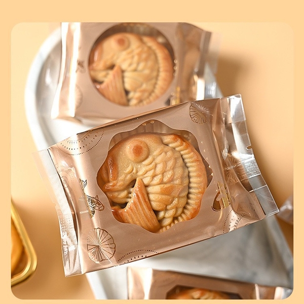 Túi trung thu Lá sen cá chép số 7.5 đựng bánh 63-75g (50c)