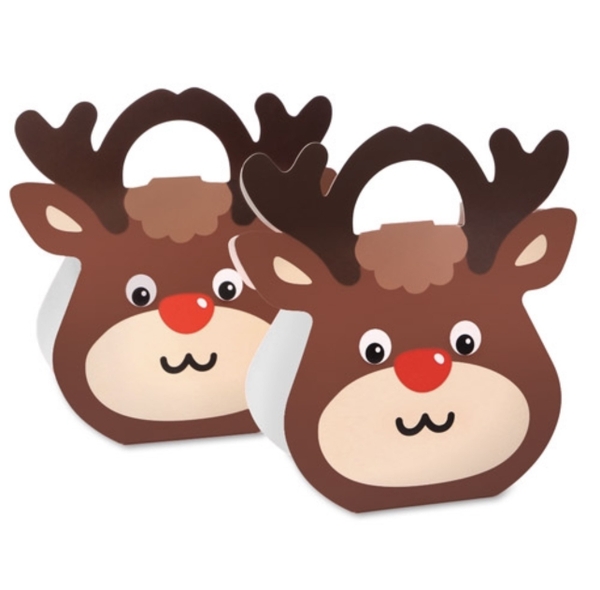 Túi đựng bánh có quai xách hình Tuần lộc 19x17cm (10c)