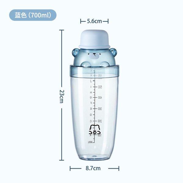 Set 3 món bình lắc + cốc đong + chày bar hình gấu