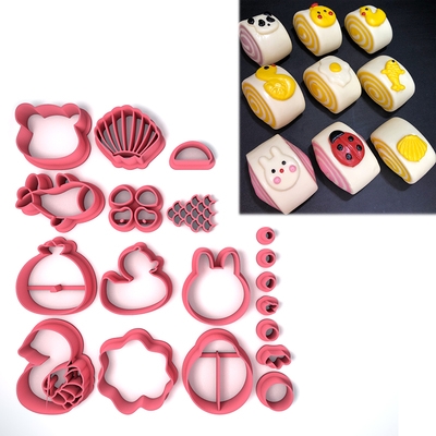 Set khuôn bánh bao cuộn tạo hình động vật