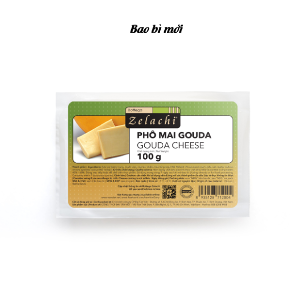 Phô mai Gouda Bottega Zelachi khối 100g