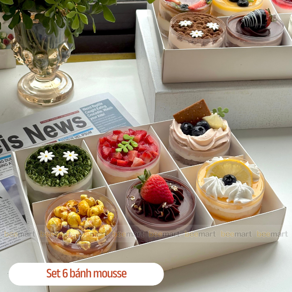 Set quà tặng 6 bánh mousse
