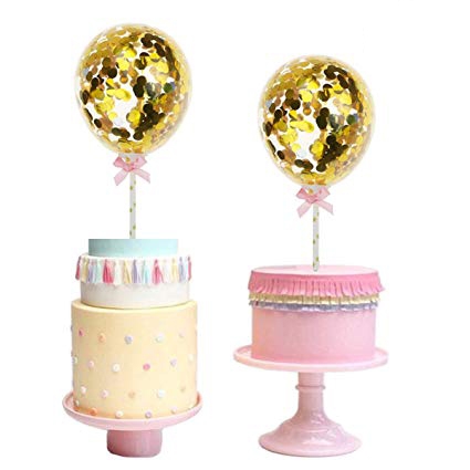 Que cắm bóng bay vàng