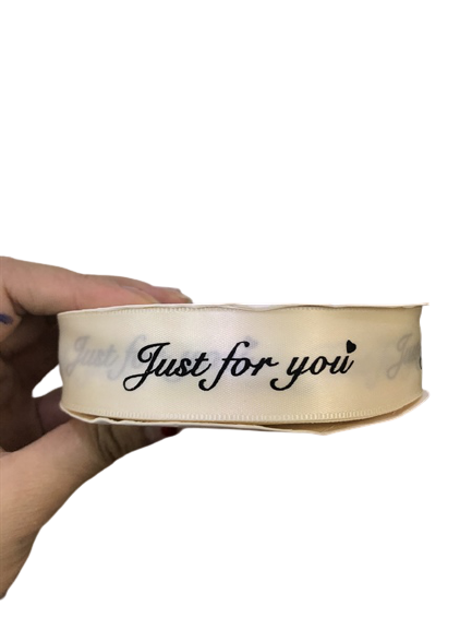 Ruy băng Just for you màu ngà