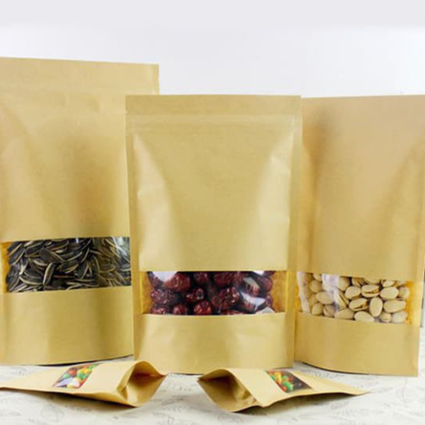 Set 5 Túi zip kraft 12x19cm (1 mặt)