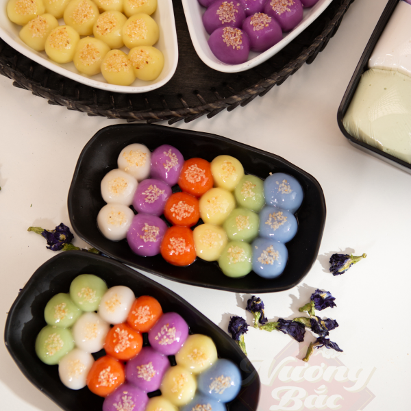 [Bột trộn sẵn cấp đông] Bánh trôi, bánh chay ngũ sắc Nương Bắc