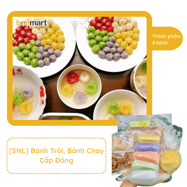 [Bột trộn sẵn cấp đông] Bánh trôi, bánh chay ngũ sắc