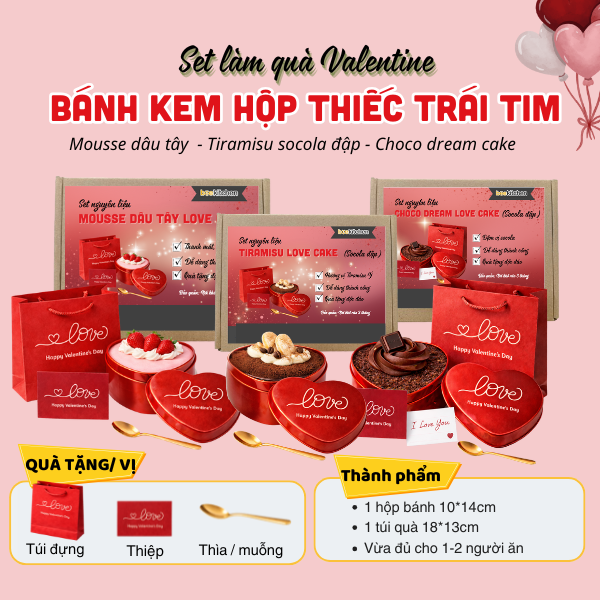 [SNL] Bánh kem hộp thiếc tim đỏ