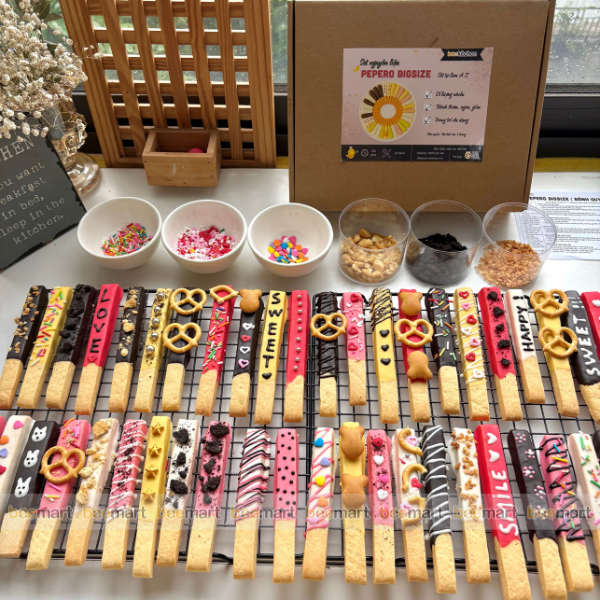 [SNL] Bánh quy que Pepero Bigsize ( Set tự làm A-Z)