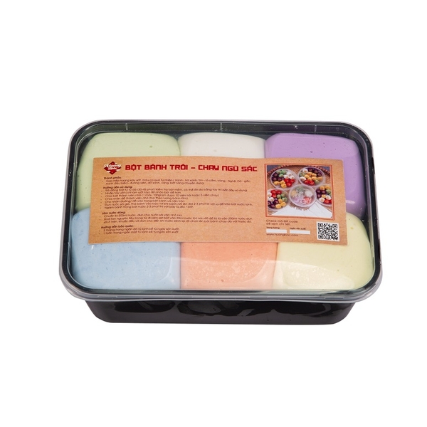 [Bột trộn sẵn cấp đông] Bánh trôi, bánh chay ngũ sắc Nương Bắc