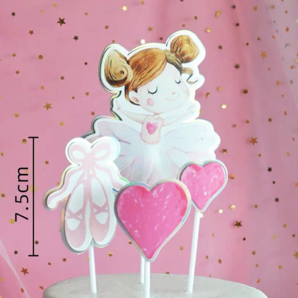 Set que cắm bé gái+ trái tim+ giày