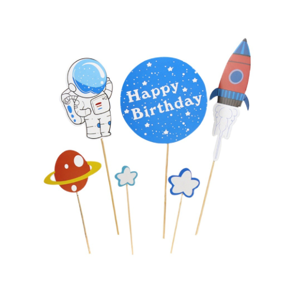 Set que cắm HPBD vũ trụ xanh